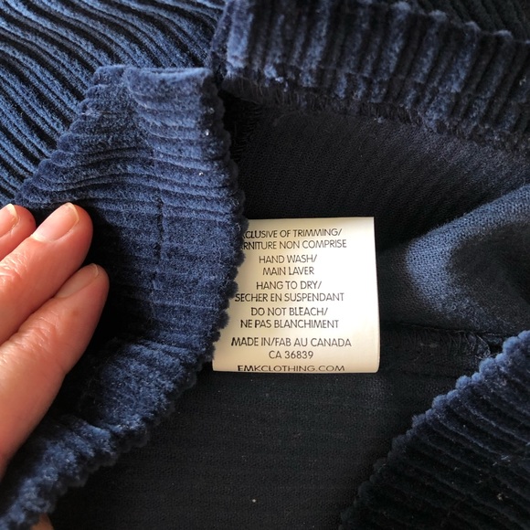 EMK navy velvet jumper - Picture 3 of 7